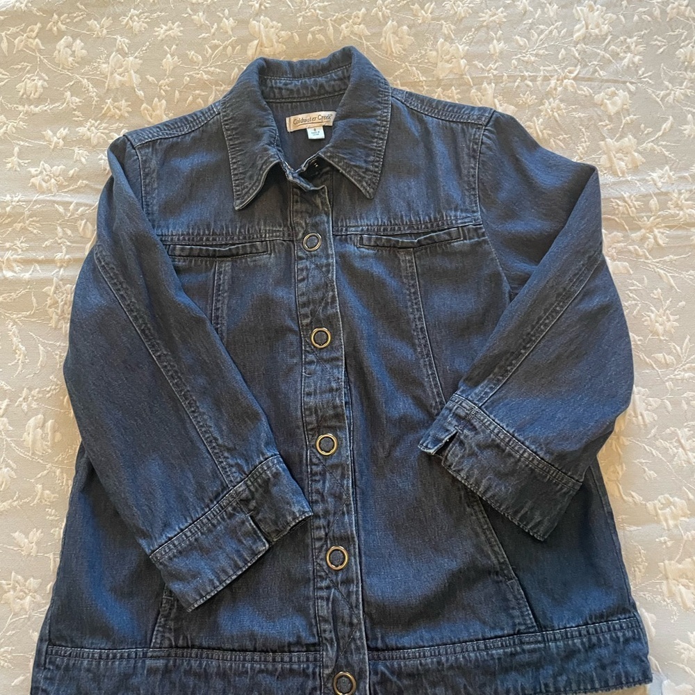 Coldwater Creek Indigo Denim Shirt Jean Jacket size‎ 8